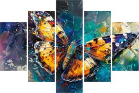 Obraz - Motýľ, olejomaľba (150x105 cm)