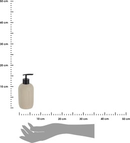 Dávkovač mydla Elya, béžová/s čiernymi prvkami, 400 ml