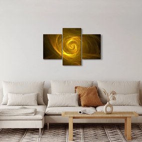 Obraz abstraktnej žltej špirály (90x60 cm)