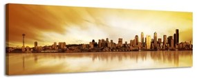Obraz na plátne Panoráma, Seattle, 158x46cm