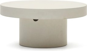 Betónový okrúhly záhradný odkladací stolík ø 90 cm Aiguablava – Kave Home