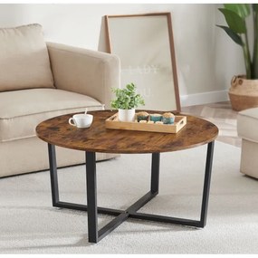 Konferenčný stôl ELDUR hnedá/čierna