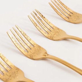 Súprava dezertných vidličiek REGALIA zlatá (4ks) 763786