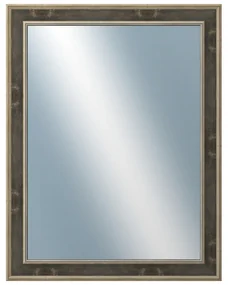 DANTIK - Zrkadlo v rámu, rozmer s rámom 70x90 cm z lišty TOOTH zlatá čierna (2780)