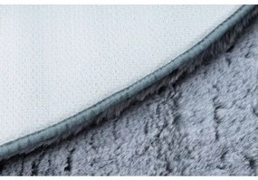 Okrúhly prateľný koberec LAPIN shaggy, protišmykový , sivá / slonová kosť Veľkosť: kruh 160 cm