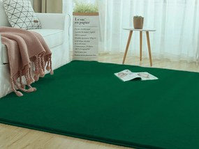 Koberec Rabbit zelený obdĺžnikový s efektom králičej kožušiny Rozmer: 200x300 cm