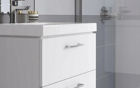 Cersanit Lara Como 80, závesná skrinka + keramické umývadlo, 794x447x460 mm, biela lesklá, S801-149-DSM