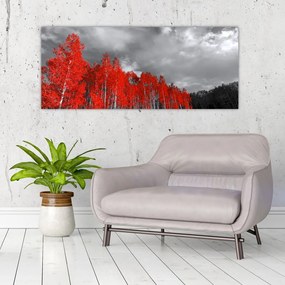 Obraz - Stromy vo farbe jesene (120x50 cm)