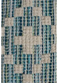 Béžovo-modrý bavlnený koberec Flair Rugs Leela, 60 x 200 cm