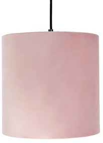 Závesná lampa s červenými, zelenými a ružovými zamatovými odtieňmi - Cava