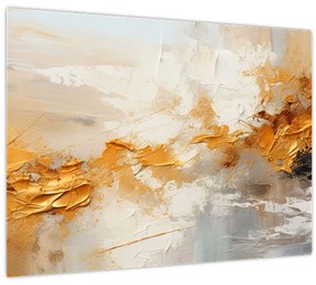Sklenený obraz - Zlatá textúra (70x50 cm)