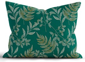 Bavlnená obliečka na vankúš Renforcé 70 x 90 cm - Gabriela tmavo zelená