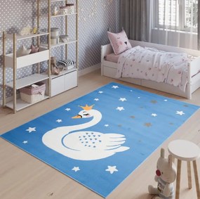Koberec do detskej izby s labuťou Šírka: 80 cm | Dĺžka: 150 cm