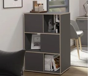 Priestorový regál Futura, antracit/dub sonoma%