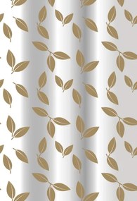 Erga Peva, sprchový záves 180x200cm, polyester, biela-zlatá vzor Madison, ERG-08175