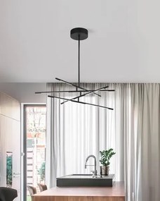 LED luster Raccio 84 čierne
