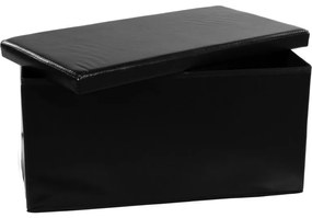 STILISTA 6129 Skladacia lavica s úložným priestorom - čierna