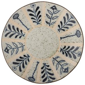 Tanier z kameniny vo svetlomodrej a krémovej farbe ø 21 cm Leonie – Bloomingville