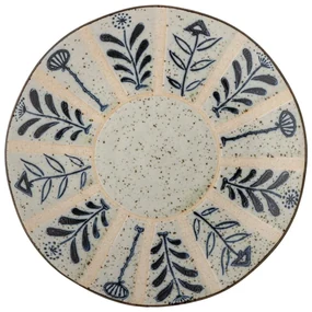Tanier z kameniny vo svetlomodrej a krémovej farbe ø 21 cm Leonie – Bloomingville