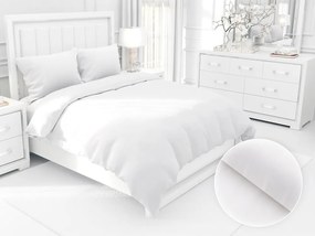 Biante Damaškové posteľné obliečky DM-002 Biele - pásiky 6 a 24 mm Dvojlôžko francúzske 200x200 a 2ks 70x90 cm