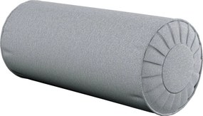 Valcový vankúš so záhybmi farba produktu sivá látka zapletaná