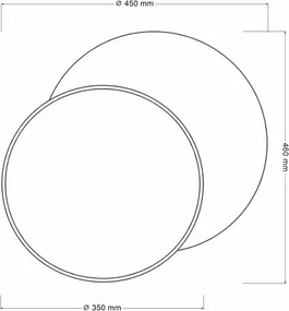 BRILAGI - Nástenné svietidlo CIRCLES 1xE27/60W/230V pr. 45 cm krémová/hnedá