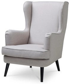 Křeslo ušák, krémová látka, AK-A1318 CRM2