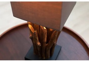 Stolová lampa 36966 Masív drevo/Hnedá  - Komfort-nábytok