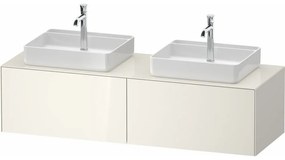 DURAVIT White Tulip závesná skrinka pod dve umývadlá na dosku, 2 zásuvky, 1600 x 550 x 408 mm, nordická biela vysoký lesk, WT4865BH4H40000