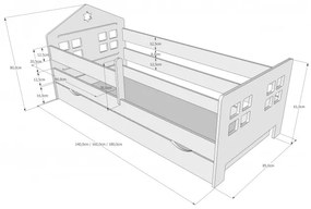 Detská posteľ HOUSE, natural