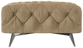 Svetlohnedá zamatová podnožka Chelsea – Ropez