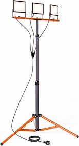 LED reflektor so stojanom 3xLED/50W/230V 4500K IP65 čierna/oranžová