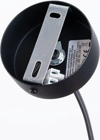 Biele/čierne závesné svietidlo so skleneným tienidlom Belinda – Sollux