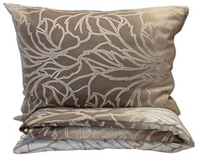 Obliečky bavlnené Fatima hnedá TiaHome - 1x Vankúš 90x70cm, 1x Paplón 140x200cm