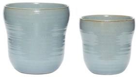 Hübsch Keramický obal na kvetináč Blue Ceramics Menší