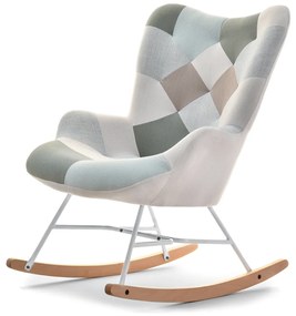 Kreslo Sibyla (patchwork + čierna). Akcia -18%. Vlastná spoľahlivá doprava až k Vám domov. 1110392