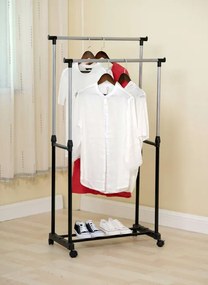 Vešiakový stojan na kolieskach MIA čierny