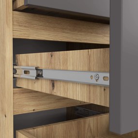 Komoda CL5 40 cm dub artisan/grafitově šedá