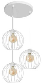 Luster na lanku MERCURE 3xE27/15W/230V biela