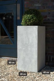 Kvetináč BLOCK, sklolaminát, výška 80 cm, betón design