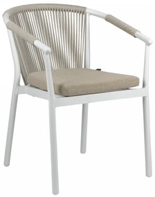 CALAIS záhradná stolička s podrúčkami beige