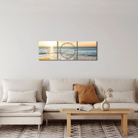 Obraz - Východ slnka (s hodinami) (90x30 cm)