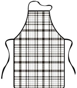 Kuchynská zástera CHECKS, bielo-čierna