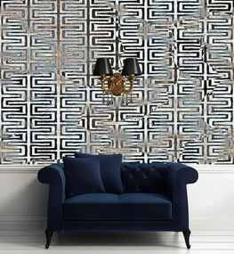 Gario Fototapeta Zlatý geometrický vzor, glamour Materiál: Vliesová, Rozmery: 350 x 245 cm