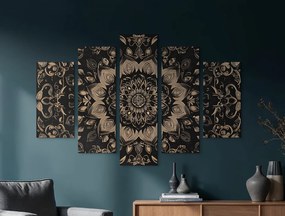 drevko |  Viacdielna mandala Zlaté jadro  70 x 1045 cm