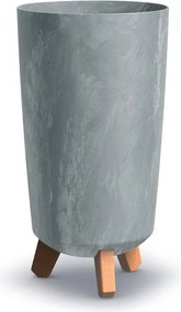 Vysoký kvetináč GRACIE TUBA SLIM betónovo šedý