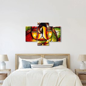 Obraz - Olejomaľba, abstraktné tváre (90x60 cm)