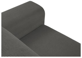 Tmavosivá rozkladacia rohová menčestrová pohovka Kooko Home Jazz, ľavý roh