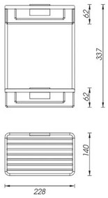 NIMCO Ki 14017D-26 - Dvojposchodová nástenná polica do sprchy KIBO lesklý chróm