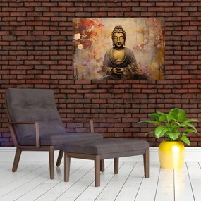 Obraz - Budha, maľba (90x60 cm)